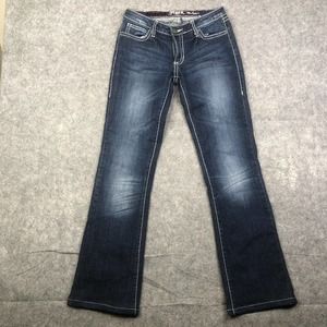 Rock 47 Wrangler Women's size 5/6 Low Rise Embellished Bootcut Jeans 29x30